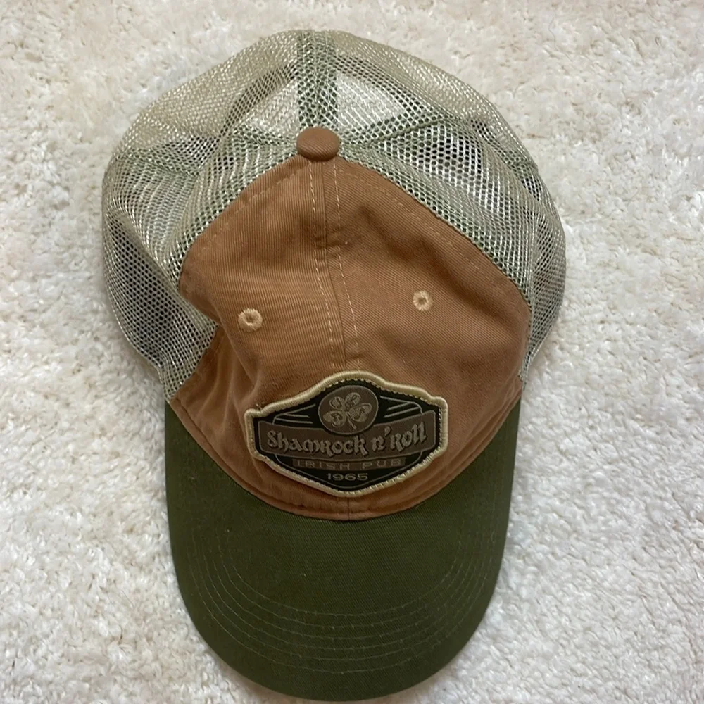 Outdoor Cap Company Unisex Shamrock n’ Roll Irish Pub Baseball Cap Hat Green Tan